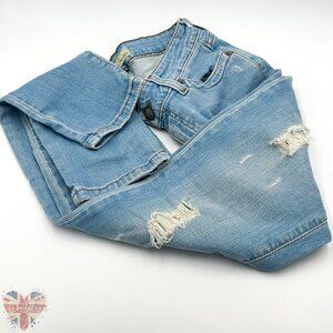 Free People - Skinny Leg Distressed Denim Size 27 Inseam 32"